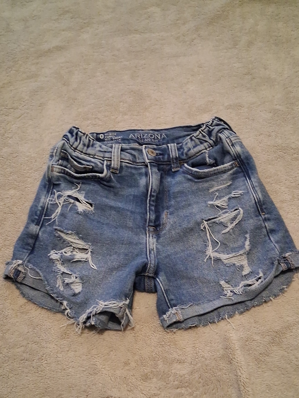 Arizona Distressed Blue Denim Women's Shorts